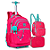 Mochila Rodinha + Lancheira + Estojo Box RB Rosa Matelassê - Imagem 1