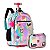 Kit Mochila Rodinhas + Estojo Box RB Prata Holográfica Candy - Imagem 1