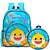 Kit Mochila e Lancheira Baby Shark Azul Claro - Luxcel - Imagem 1