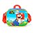 Kit Mochila Rodinha Lancheira e Estojo Super Mario Azul - Imagem 3