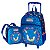 Kit Mochila Carrinho + Lancheira Sonic Azul Geomaze Brilhosa - Imagem 1