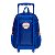 Kit Mochila Carrinho + Lancheira Sonic Azul Geomaze Brilhosa - Imagem 4