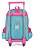 Kit Mochila Rodinha Lancheira E Estojo Barbie Unicórnio Rosa - Imagem 7