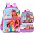 Kit Mochila Lancheira e Estojo Box Barbie Sereia Lilás - Imagem 1