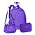 Mochila de Rodinhas Roxo Crinkle RB + Lancheira + Estojo Box - Imagem 1