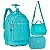 Mochila Rodinhas Verde Crinkle RB + Lancheira + Estojo Box - Imagem 1