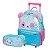 Kit Mochila Rodinha + Estojo Triplo Panda Rainbow Pack Me - Imagem 1