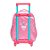 Mochila de Rodinhas Escolar Unicornio Rosa Magic Dreams - Imagem 3