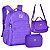 Mochila Costas RB + Lancheira + Estojo Roxo c/ Chaveiro 3D - Imagem 1