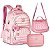 Kit Mochila Costas + Lancheira + Estojo Box RB Crinkle Rosa - Imagem 1