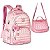 Kit Mochila Costas + Lancheira Térmica RB Crinkle Rosa - Imagem 1