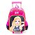 Mochila Escolar Rodinha Barbie Preta e Rosa c/ Glitters - Imagem 1