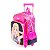 Mochila Escolar Rodinha Barbie Preta e Rosa c/ Glitters - Imagem 2