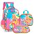 Kit Mochila Rodinha Lancheira e Estojo Barbie Holográfica - Imagem 1