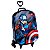 Mochila de Rodinhas 3D Infantil Capitão America Azul - Imagem 2