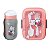 Kit Squeeze 500ml e Porta lanche c/ Talheres Lanche Rosa - Imagem 1