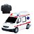 Van De Resgate Ambulância Controle Remoto Som E Luz - Imagem 1