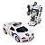 Carro Vira Robô Policia Brinquedo P/ Criança C/ Luz Som Novo - Imagem 2