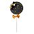 Topo Decorativo Para Bolo Preto e Dourado Com Pompom - Imagem 1