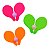 2 Raquetes e 1 Bolinha beach tennis Neon - Mini toys - Imagem 1