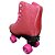 Patins Roller Skate Ajustável Rosa Glitter 4 Rodas 31 a 34 - Imagem 3