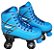 Patins Roller Skate Ajustável Azul 4 Rodas 35 a 38 - Imagem 2