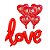 Kit Surpresa Balão Metalizado Love Grande Dia dos Namorados - Imagem 1