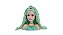 Barbie Mini Styling Head Special Hair Verde Cabelo de tricô - Imagem 2