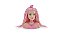 Barbie Mini Styling Head Special Hair Rosa Cabelo de tricô - Imagem 2