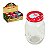 Enfeite Decorativo Pote de Vidro Papai Noel c/ Tampa 550ml - Imagem 1