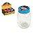 Enfeite Decorativo Pote Vidro Boneco Neve e Tampa 550ml Azul - Imagem 1