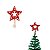 Estrela Enfeite Arvore de Natal Decorativa Vermelho 18cm - Imagem 1