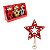 Estrela Enfeite Arvore de Natal Decorativa Vermelho 18cm - Imagem 2