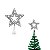 Estrela Enfeite Arvore de Natal Decorativa Prata 18cm - Imagem 1