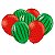 Balão Melancia Verde e Vermelho 25un Bexiga Tam 9 Festcolor - Imagem 1