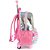 Mochila de Carrinho Barbie Paetê Rosa com Brilho - Luxcel - Imagem 2