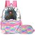 Kit Mochila de Costas Barbie Paetê e Estojo Duplo - Luxcel - Imagem 1
