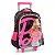 Mochila Escolar Rodinha Barbie Preta e Rosa C/ Luz Infantil - Imagem 2