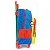 Mochila Escolar Rodinhas Mario Bros Tijolinho Azul Infantil - Imagem 3