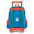 Mochila Escolar Rodinhas Mario Bros Tijolinho Azul Infantil - Imagem 4