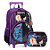 Kit Mochila Rodinhas + Estojo Box Wandinha e Enid Roxo - Imagem 1
