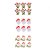 Enfeite Prendedor de Natal Madeira Rosto 6Un Decoração 3x5cm - Imagem 2