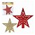 Ponteira Estrela Enfeite Arvore de Natal c/ Glitter 1Un 20cm - Imagem 1