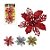 Enfeite Flor Rendada Com Glitters 2Un Natal 11cm - Cores - Imagem 1