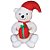 Urso Branco Com Presente Inflavel Decoração Natal 120cm - Imagem 3