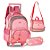Mochila Rodinhas + Lancheira + Estojo Sweet Queen Rosa - Imagem 1