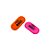 Borracha Oval Escolar Laranja e Rosa 1Un - BRW - Imagem 1