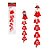 Enfeite Porta Fam Maestria Cordao Ho Ho Ho Vermelho 57cm 1Un - Imagem 1