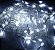 Pisca Pisca 100 Leds Branco Brilhante 127V - Fio Verde - Imagem 2