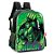Mochila de Costa Hulk Preto e Verde Escolar Marvel - Luxcel - Imagem 1